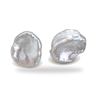 Boucles d'oreilles clous en perles baroques d'eau douce en gros, 15 mm, qualité naturelle AAA, bijoux de mode pour femmes, directement de l'usine