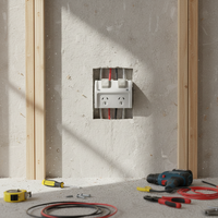 Saklar Dinding Listrik Clipsal Standar Australia Desain Baru ABS 10A 2 Outlet 3 Gang
