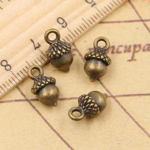 Écrou <span class=keywords><strong>noisette</strong></span> <span class=keywords><strong>noisette</strong></span> breloques couleur argent Antique pendentifs pour la fabrication de bijoux collier accessoires artisanat fait à la main 13x8x6MM - Product Image 4