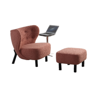 Chaise d'appoint italienne moderne à dossier haut pour la chambre à coucher Salle à manger Hôtel Park Rotating Lounge Chair Foshan Fabricant d'usine