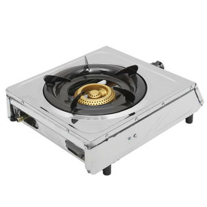 Cuisinière à gaz élégante noire à un seul brûleur |   Cuisinière portable au GPL en acier inoxydable |   Design élégant pour une utilisation domestique, en camping-car et en extérieur - Product Image 3