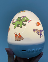 Lampe de Projection LED en Forme d'Œuf de Dinosaure de Dessin Animé 6/12/21 Diapositives, Projecteur Musical Univers Animal, Décoration de Chambre, Veilleuse pour Enfants