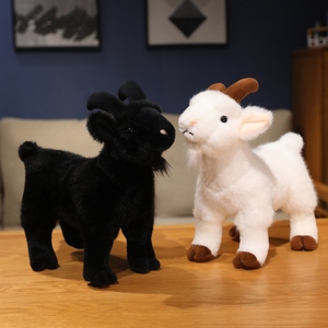 Sống động như thật núi sang trọng dê Thú nhồi bông đồ chơi sang trọng 30cm Fluffy mềm cừu Đồ chơi sang trọng cho trẻ em - Product Image 2