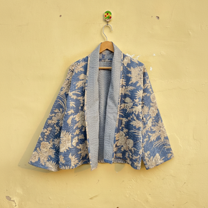 Ropa de mujer Bestseller Kantha Jacket Kimono Robe Popular ahora Kantha Chaqueta corta Entrega urgente Kimono acolchado Chaquetas - Product Image 1