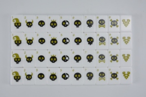 Tuiles de Mahjong en Acrylique Thème Halloween Gravées au Laser Imprimées UV Écologiques Motifs Citrouille Fantôme Crâne Dessin Animé Cadeau de Fête <span class=keywords><strong>Jeu</strong></span> - Product Image 2