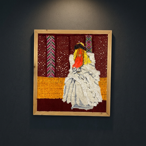 งานฝีมือแขวนผนังรูปทรงสี่เหลี่ยมผืนผ้า ทำจากขนสัตว์น้ำหนักเบา ลายธีมความรัก ภาพวาดหญิงสาวชาวเบอร์เบอร์ ตกแต่งบ้าน - Product Image 2