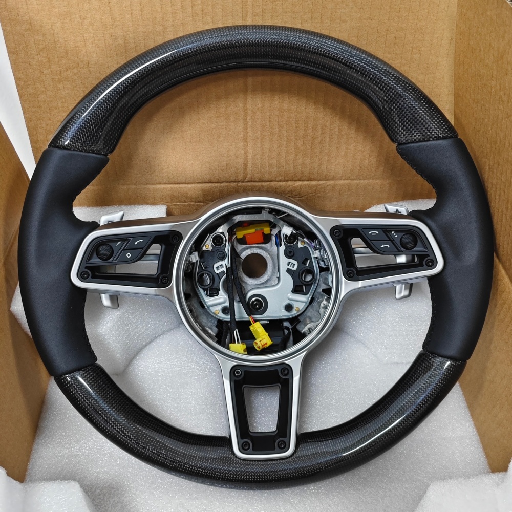 Carbon Fiber Steering Wheel With Rivets (Porsche Fitment), photo 2