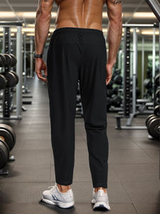 Fermuarlar cepler ile 3 paket erkek atletik pantolon hafif Sweatpants erkekler Joggers pantolon hızlı kuru egzersiz eğitimi ter pantolon - Product Image 5