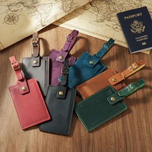 Cowhide Embossed Durable Modern Airplane Travel Tag <b>Creative</b> Suitcase Check-in Leather Luggage Tag Welcome <b>Gifts</b> in Stock - Product Image 1
