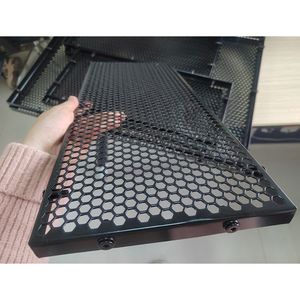 Lục giác lỗ loa nướng tấm kim loại đục lỗ lưới kim cương hình dạng làm bằng nhôm carbon thép đen dây lưới màn hình - Product Image 1
