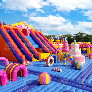 Inflatable Amusement Park Theme Playground Commercial Obstacle Course for Adults and Toddlers Large <b>Trampoline</b> Park Inflatable T - Product Image 2
