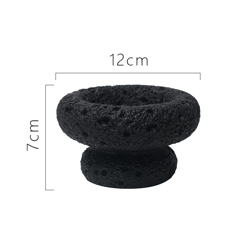 Maceta de cemento negro Ak227 - sin agujero