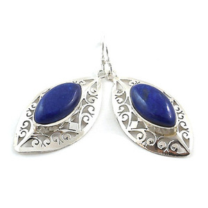 Bleu Feu Labradorite 925 Boucles D'oreilles En Argent Sterling Conception Ethnique Fabriqué À La Main Goutte Dnagle Boucles D'oreilles Cerceau Bijoux De Style Bohème - Product Image 2