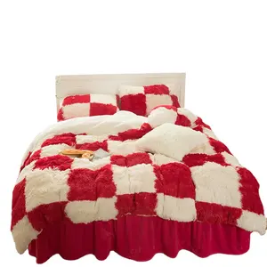 IDOTEX New Bettlaken Luxus Bettwäsche Tröster Sets Bett bezug Fluffy King Weihnachten Kinder Mädchen Bettwäsche Set