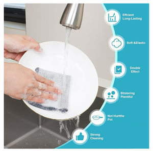 Chiffon à vaisselle non rayant, nettoie rapidement, élimine les saletés tenaces, multi-surfaces, chiffon de <span class=keywords><strong>nettoyage</strong></span> sûr pour les travaux quotidiens - Product Image 3