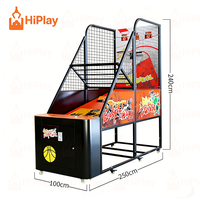 Machine d'arcade de basket-ball commerciale à monnayeur, machine de jeu de tir de basket-ball d'intérieur pour centre de jeux