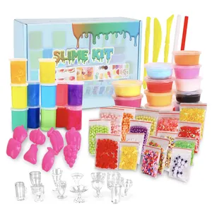 Ice Cream Slime Making Toys Set Ungiftige Kleber Charms Diy Slime Making Kit für Kinder Mädchen Jungen