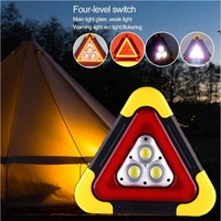 Lumière d'urgence solaire Led, Triangle Portable Rechargeable, 30 cm, lumière à faisceau large, pour la réparation d'une voiture, signe d'avertissement, Camping, randonnée