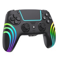 Manette de jeu sans fil pour PS5, six axes, double vibration, manette de jeu pour ordinateur, lumière RGB