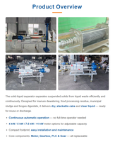 Pemisah Air Kotoran Ternak dengan Motor Gir Ekstrusi Sekrup Baja Tahan Karat untuk Penggunaan Pertanian Efisiensi Tinggi 99% Kapasitas 18-20m/jam ISO9001 CE