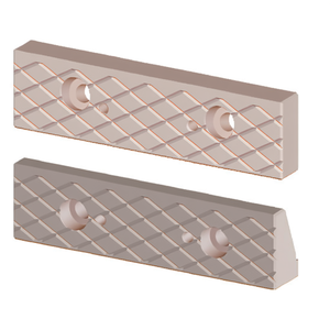 Mandíbula Romboidal para Tornillo de Banco Modular de 100 mm de Longitud con Superficie con Patrón de Diamante - Product Image 2