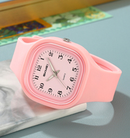 Skmei 2501 Montre à quartz unisexe avec visage personnalisé Bracelet carré en silicone simple Ensemble de montres décontractées Mode Pointeur Time Factory