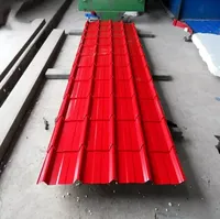 Tôle de toiture ondulée galvanisée rouge anti-décoloration 840 mm 960 mm pour application sur bâtiments commerciaux