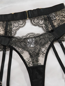 MZ3854L Lingerie de luxe sexy pour femmes, broderie de cils, jarretière transparente, lingerie érotique, ensembles pour femmes - Product Image 5