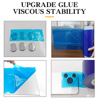 Película Protectora Azul de PE de Baja Adhesión y Buena Resistencia para Superficies Lisas, Vidrio, Plástico, Lentes, Instrumentos, Espejos