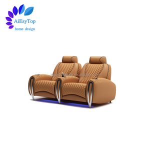 Sillón reclinable de cuero real de alta calidad para cine en casa, sofá de doble asiento, sillón reclinable de masaje eléctrico moderno personalizado, sofá individual - Product Image 1