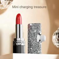 Bling Mini 5000mAh Power Bank Diamond Design Petit chargeur de téléphone portable Batterie 10W Double USB pour iPhone 16 15 14 13 12
