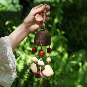 Wholesale Hand‑woven Rope Natural Fruit Shell <b>Wind</b> <b>Chime</b> Rustic Botanical Handicraft Souvenir Gift - Product Image 4