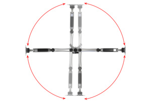 Soporte de Monitor Ajustable en Altura con Montura en V para <span class=keywords><strong>2</strong></span> Monitores de 15-32 Pulgadas, Aluminio y ABS, Inclinación de 90 Grados - Product Image 5