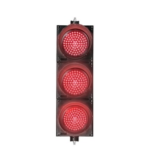 ไฟจราจร LED สีแดงกระพริบ 3 ตอน ขนาด 300 มม. ชุดไฟจราจร 12-24vdc - Product Image 1