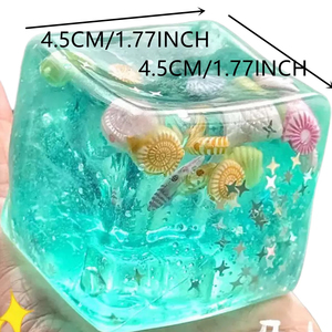 Adults <b>Squishy</b> Ocean Blocks Stress Balls Autism Sensory Toys Stress Anxiety Relief Fidget Toys Maltose Water Ball Gifts Bulk - Product Image 6