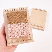 Planche à tricoter en bois DIY, mini planche à tricoter, chevilles de tissage, outils de blocage pour le crochet et la broderie, pour la décoration intérieure