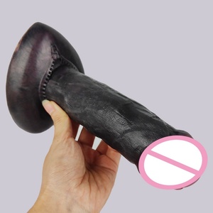 Faak Wholesale Huge Fat Black <b>Dildo</b> High Quality Artificial Rubber Penis with Suction Cup - Product Image 6