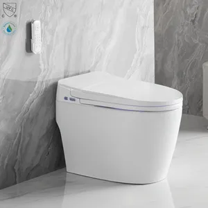 CUPC akıllı su tasarrufu zemin monte su dolap banyo otomatik Inodoro seramik akıllı klozet bide fonksiyonu ile