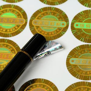 Étiquette holographique laser personnalisée anti-contrefaçon, en PET durable, résistante à l'eau et aux UV, adhésive, pour marques de produits alimentaires - Product Image 5