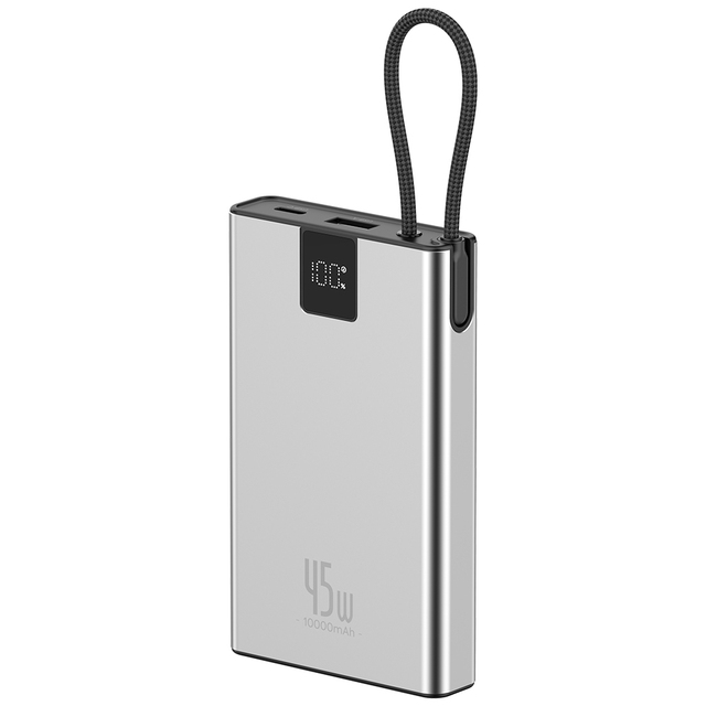 Wholesale Trending 10000mAh Power Bank 45W, Built-in Cable Lanyard LED Display Slim Metal PD for iPhone 16/15 MacBook