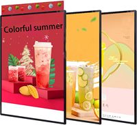 Caisson lumineux à suspension LED d'intérieur personnalisable Affichage du panneau de menu de profil en aluminium pour la publicité de restaurant Alimentation 12V