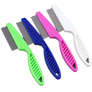 Pet Flea Comb para cães Gatos para remover pulgas Carrapatos Caspa Eranhos Limpeza de cabelo Grooming Escova Densa Dentada Dog <span class=keywords><strong>Cat</strong></span> Comb - Product Image 2