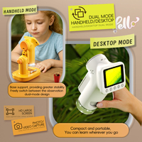 Kit d'expériences scientifiques, microscope à lentille optique HD 1080 durable pour enfants, jouets de projection STEM, jouet de laboratoire pour étudiants en plein air