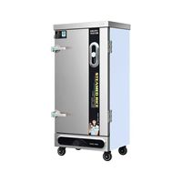 Cuiseur à riz commercial ZHUOFU CE à économie d'énergie, 12 plateaux, en acier inoxydable 304, cuiseur vapeur alimentaire avec arrêt automatique de sécurité, électrique/gaz