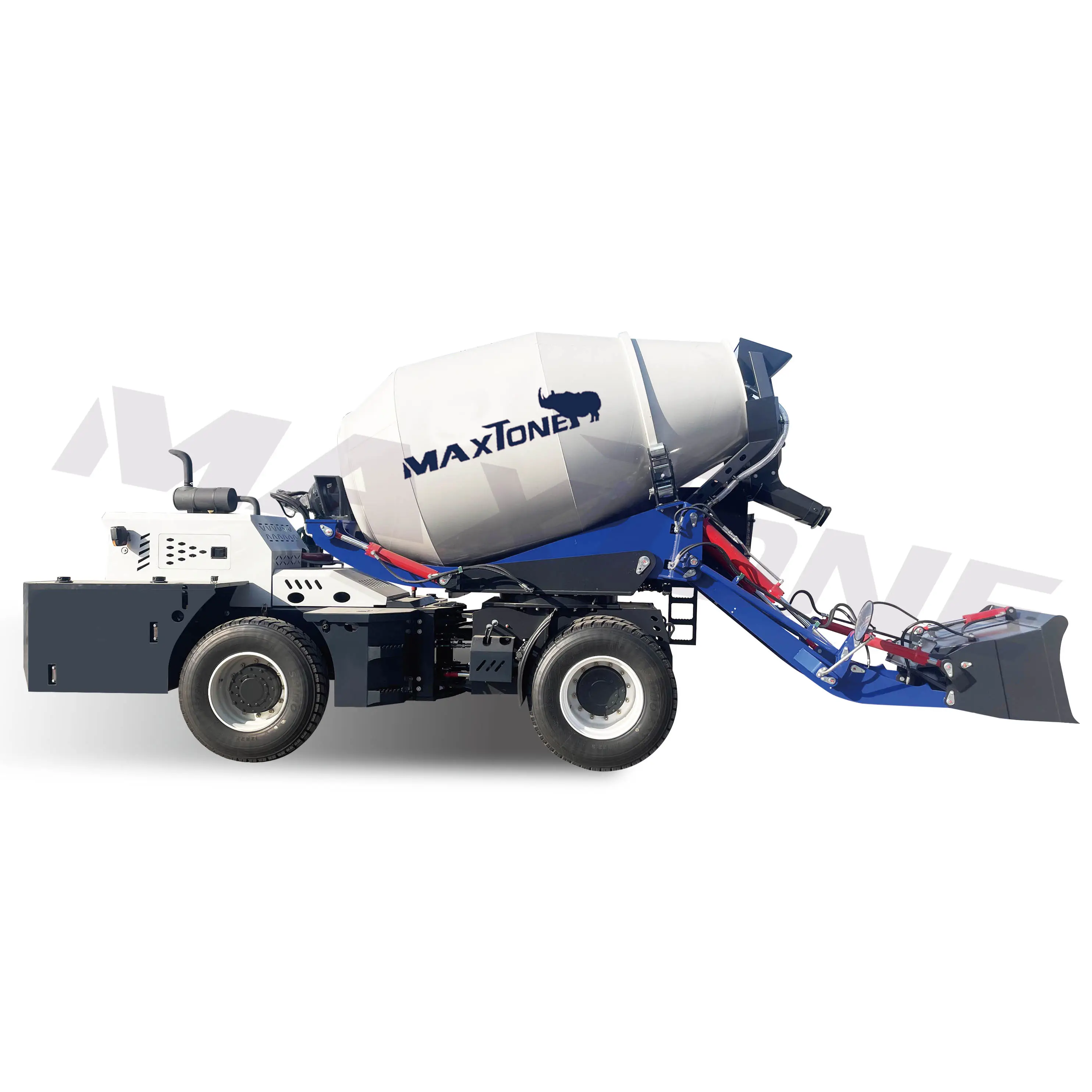 Maxtone china 5cbm 4 cubic 3.5cubic meter self loading concretemixer big concrete mixer truck price with puring whoes