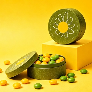 Candy Jar Flat-edge Paper Tube Food Grade Paper Tube Packaging <b>Round</b> Cardboard <b>Box</b> Paper Cylinder <b>Box</b> - Product Image 1