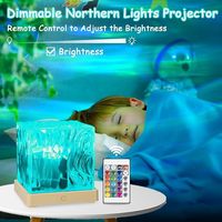 Lampe Stellaire Aurores Boréales pour Chambre Fille, Projecteur Galaxie LED d'Ambiance avec Télécommande, Veilleuse de Chevet