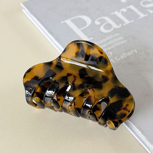 ZiTeng Acetate Haarschmuck Große Klaue Clip Hai Clip Leoparden muster Mode Haars pange - Product Image 5
