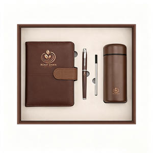 Set de Regalo Ejecutivo: Libreta de Cuero PU con Organizador, Vaso, Bolígrafo y USB para Regalos de Agradecimiento a Empleados - Product Image 1