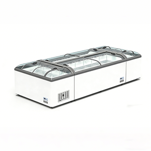 Congélateur coffre modulaire commercial à vitrine en verre, horizontal, avec conception à emboîtement pour supermarché - Product Image 1